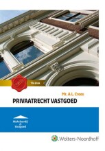 Samenvatting: Privaatrecht Vastgoed | 9789001000103 | A L Croes Afbeelding van boekomslag