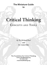 Samenvatting The Miniature Guide to Critical Thinking Concepts & Tools Afbeelding van boekomslag