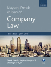 Summary: Mayson, French And Ryan On Company Law | 9780198716532 | Derek French, et al Book cover image