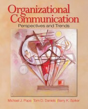 Summary: Organizational Communication Perspectives And Trends | 9781412916844 | Michael J Papa, et al Book cover image